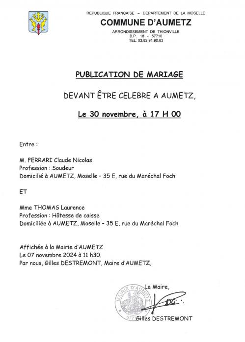 Mariage 30 11 24